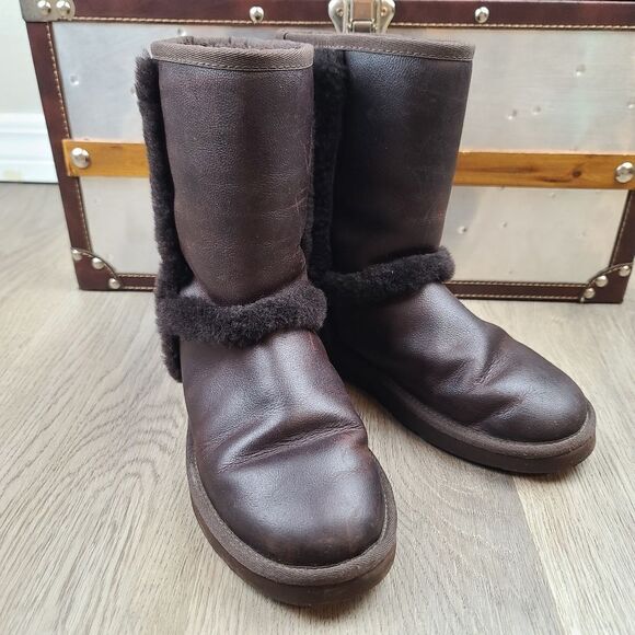 UGG Carter Leather Boots size 6 - Picture 1 of 9